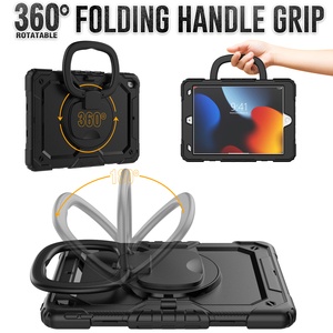 Protection multi-couches pour tablette <span class=keywords><strong>iPad</strong></span> 10,2 pouces 7e/8e/9e génération avec support ergonomique rotatif à 360° pour la construction - Product Image 5