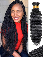 Cheveux humains vierges en vrac, ondulés profonds, naturellement bouclés pour tresses, pour coiffures bohèmes et Goddess Locs, vente en gros