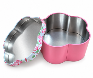 Boîte en métal en forme de fleur de prunier, qualité alimentaire, vide, personnalisable, pour emballage de bonbons et chocolats - Product Image 3