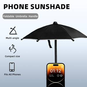 ร่มแม่เหล็กสำหรับโทรศัพท์ <span class=keywords><strong>iPhone</strong></span> ป้องกันแสงสะท้อน ป้องกันแสงแดด หมุนได้ 360 องศา °   ร่มหมุนขนาดเล็ก - Product Image 6