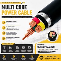 Cable de Alimentación Blindado de 3 Núcleos YJV22 0.6/1kV, Estándar IEC 60502-1, Conductor de Cobre STA, Aislamiento XLPE, para Entierro Directo