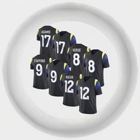 2025 Yeni Amerikan Futbolu Formaları Dikişli Rams Takım Adı %100 Polyester Hızlı Kuruyan Anti-Bakteriyel Isı Transfer Baskılı