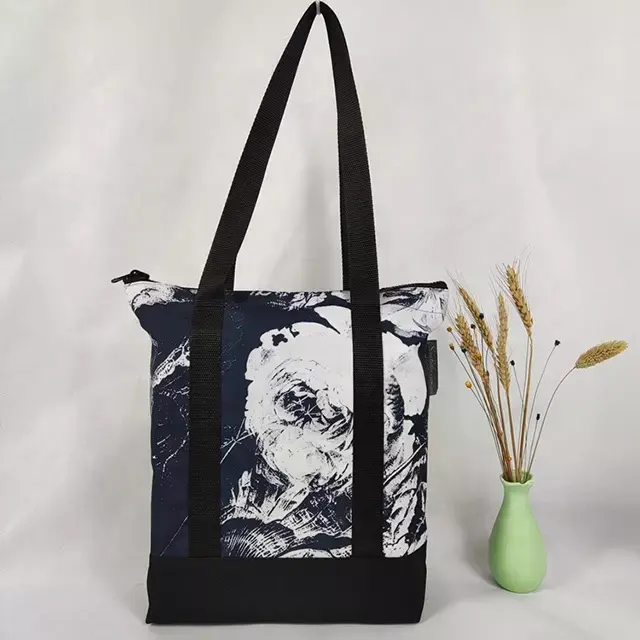 Persönliche wieder verwendbare Einkaufstaschen Big With Pocket Promotion Neue Einkaufstasche für Kleidung Store Tote Eco Bag zum Einkaufen