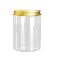Pot en Plastique PET de Haute Qualité, Biodégradable, Grande Capacité (50ml, 60ml, 80ml, 100ml, 200ml, 250ml, 500ml) avec Couvercle en Aluminium