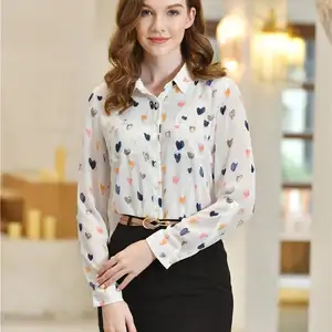 same best-selling women's spring Korean version loose and versatile long sleeved shirt temperament fashion silk shirt t