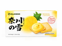 Biscuits sandwich fourrés à l'ananas, biscuits aux fruits croustillants, collation sucrée, emballés individuellement, OEM, marque privée, vente en gros