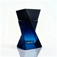 Flacon de parfum en verre ambré personnalisé par le fabricant, flacon de parfum vide de 75 ml, flacon de parfum irrégulier avec bouchon en plastique