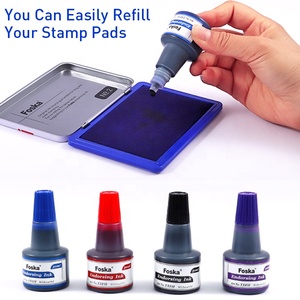 Tampone d'Inchiostro Foska in 4 Colori, Rettangolare, ad Asciugatura Rapida, per Ufficio, Identificazione Aziendale, Notarizzazione e Timbratura - Product Image 2