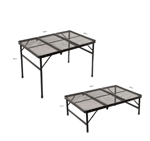 <b>Folding</b> <b>Table</b> Camping Storage Rack Portable Outdoor Barbecue Adjustable Aluminum Alloy Eco-Friendly Single Tier Dining <b>Table</b> - Product Image 2