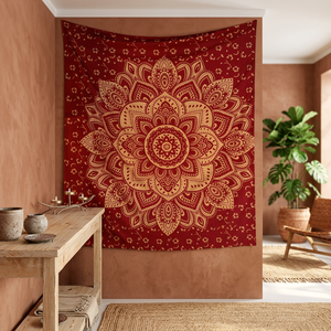 Hippie Ombre Mandala Bohemian Intricate Indian <b>Tapestry</b> Wall Hanging Decorative Bedspread for Bedroom Dorm Room Living Room and - Product Image 3