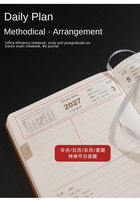 Agenda annuel A5 personnalisable 365 jours avec couverture en tissu changeant de couleur – Planificateur quotidien