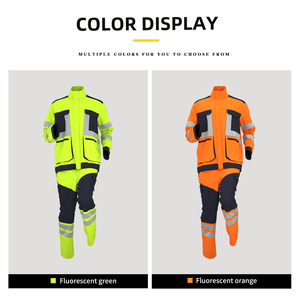 وضوح عالية الفلورسنت العمل الدعاوى سلامة الطريق الشتاء ارتداء العمل السترات والسراويل مخصص مرحبا فيس ماء ملابس العمل - Product Image 3