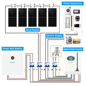 Système solaire hybride complet hors réseau SNADI pour la maison 10KW 11KW 15KW 10KW Systèmes de stockage d'énergie solaire hybrides pour la maison NK - Product Image 4