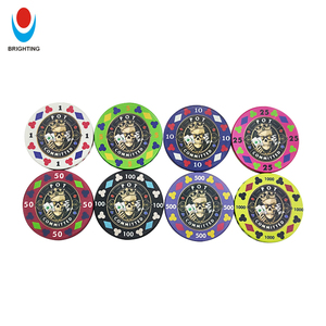 Jetons de poker en céramique ABS pour casino, personnalisables avec logo, ronds ou octogonaux, 39mm, 43mm, 50mm, 52mm, 10g, 14g, 500 pièces, pour étui de jeu - Product Image 5