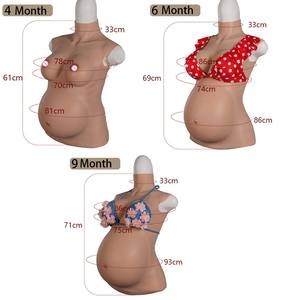 यथार्थवादी 4-9 महीने सिमुलेशन गर्भवती पेट के लिए सिलिकॉन नकली स्तन गर्भवती बच्चे टक्कर Cosplay यूनिसेक्स कृत्रिम अंग सहारा - Product Image 5