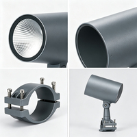 DMX Baumförmige Leuchte 9W, Schwarze LED-Umlaufleuchte für Außenbereich IP65 Wasserdicht, Geeignet für Garten- und Landschaftsbeleuchtung