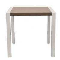 Mobilier d'extérieur en aluminium Ensemble table et chaises de jardin modernes avec dessus de table en verre trempé et chaises respirantes pour le patio
