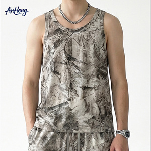 เสื้อกล้ามผู้ชาย แขนกุด ผ้าฝ้าย 100% ทอแน่น สำหรับฤดูร้อน เสื้อยิม สีพื้น ทรงหลวม สไตล์ลำลอง สตรีทแวร์ เสื้อโชว์กล้ามเนื้อ - Product Image 1
