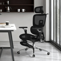 Chaise de bureau ergonomique intelligente Yazhi avec support lombaire en maille moderne, ajustement dynamique de la taille, confortable pour une assise prolongée, repose-pieds