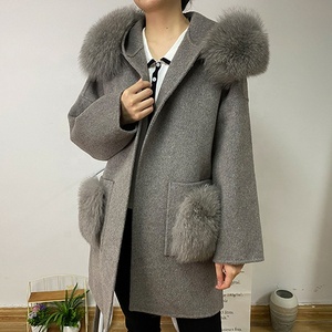<strong>Winter</strong> Cashmere <strong>Coat</strong> <strong>for</strong> <strong>Women</strong> Wool Soft fox Fur Overcoat <strong>Cheap</strong> Price Fur Fashion Lady Pullover <strong>Coat</strong> - Product Image 3
