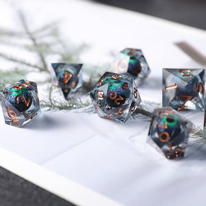 7PCS DND D20 Liquid Core Dragon's Eye Dice Sets para COC Dungeon y Dragon Pathfinder RPG Juegos de rol Party - Product Image 2