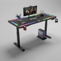Table de jeu RGB électrique réglable en hauteur (160 cm) avec éclairage LED RGB – Échantillon gratuit DDP