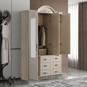 Armadio in <span class=keywords><strong>PVC</strong></span> di Foshan con 3 Ante in Truciolato, Design con 3 Porte e Cassetti, Colori Personalizzabili, Mobile Contenitore - Product Image 5