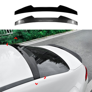 Mercedes-Benz CLA-Class C118 2020+ AMG Rear Spoiler Piano <b>Black</b> Carbon Fiber Texture ABS Deck DUCKTAIL - Product Image 1