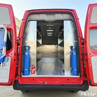 Véhicule de sauvetage et de défense aérienne JMC Fushun à long essieu et toit surélevé, transmission manuelle diesel, norme d'émission EURO 5