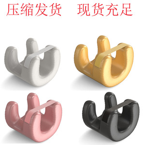 Almohada facial perfecta en forma de U de espuma viscoelástica para dormir de lado y soporte antiarrugas para la espalda - Product Image 3