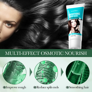 Masque capillaire bio SADOER 100g à marque privée, traitement en 1 minute, lissant, réparateur et nourrissant à la kératine, améliore la sécheresse - Product Image 5