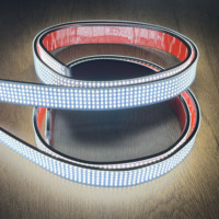 Tira de Luces LED de 5 Filas, Blanco Puro, Alta Densidad, Impermeable IP68, 12V, Material ABS+PC, 80W, Luces para Ruedas de Coche, Camiones y Todoterreno
