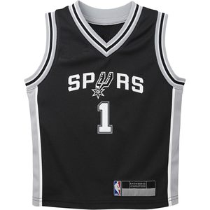 Maillot de basket-ball San Antonio Spurs pour enfants, édition Icon noire, Wembanyama 1, vêtements de basket-ball pour garçons, col en V, respirant - Product Image 2