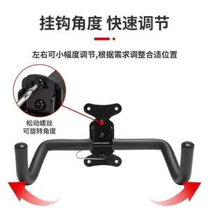 Soporte de pared para bicicletas con doble gancho, ajustable, de metal, para almacenamiento de bicicletas en interiores, para garaje o uso doméstico. - Product Image 5