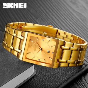 SKMEI 9263 esfera cuadrada Compras en línea Alta calidad Hombre Relojes 3atm Sr626sw Oem Relojes de acero inoxidable OEM - Product Image 4