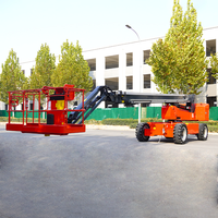 Plateforme élévatrice télescopique à bras articulé diesel pour travaux en hauteur, utilisation domestique, hôtels, restaurants, commerce de détail, moteur