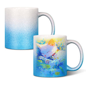 Mug à sublimation à paillettes dégradées 11oz - Design scintillant personnalisable (6 styles de couleurs) - Transfert thermique DIY - Mugs en céramique personnalisés - Product Image 3