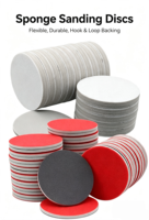 Disque de ponçage éponge ultra-fin Fortunebrasive 5" 125mm, grain 2000-4000, auto-agrippant, pour ponçage humide et sec, finition miroir, vernis transparent et laque
