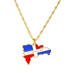 Nouveau collier pendentif carte du monde, chaîne maillons en bambou, style sportif, tendance européenne, américaine, africaine, brésilienne, bijoux - Product Image 5