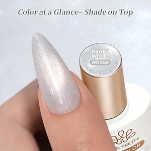 BORN PRETTY Vernis Gel Magnétique Effet Œil de Chat Blanc Perle Clair de Lune, Résine Naturelle Inodore, Paillettes Argentées Soyeuses, Vernis à Ongles Gel TPO - Product Image 5