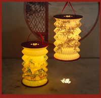 Lanterne chinoise pliable et rétractable, lampe de table artisanale, éclairage portable pour festivals, décoration de la maison, fournie par l'usine