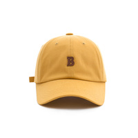Gorra de béisbol DIY con bordado de letra B para comercio exterior, gorra de verano para mujer con visera curva, gorra de pico de pato personalizada, sombrero de sol de copa rígida para hombre