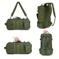Sac à dos tactique de pêche grande capacité multi-poches, sac à bandoulière extérieur pour cannes et appâts, en polyester