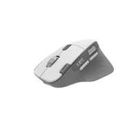 Ratón Inalámbrico RGB Multidispositivo, Bluetooth 5.0 + 2.4G, Ratón Ergonómico Recargable con Cable y Botones Laterales para MacBook y Windows