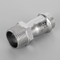 Raccord de tuyauterie à double compression à filetage extérieur pour alimentation en eau, raccord mâle DN20-S30408, pour usage résidentiel et hôtelier