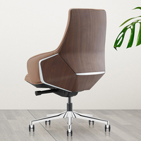 Chaises de bureau professionnelles rembourrées de luxe Chaise de bureau ergonomique pivotante en cuir Pu Mobilier de bureau Chaise de direction
