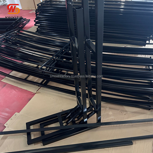 Suave moderno recién llegado celebración personalizada negro Metal fiesta arco accesorios altura ajustable portátil plegable KT tablero cartel - Product Image 3