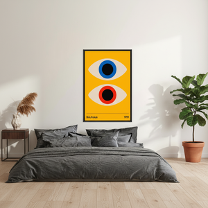 Bauhaus Eye Canvas Art: Bold Modernist Geometric Print,<b>BLACK</b> <b>FRAMED</b> CANVAS - Product Image 3