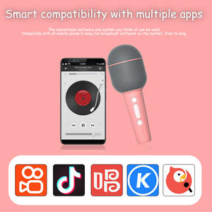 ميكروفون لاسلكي صغير لعائلة البط الأصفر كاريوكي مع صوت مزدوج من القمح موصل موسيقى من النوع C مدمج للأطفال - Product Image 5