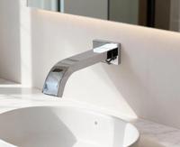 Robinet automatique moderne à capteur mural pour lavabo avec cartouche en céramique